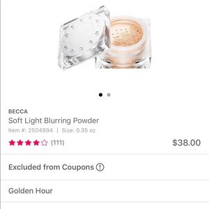 *BN* Becca Soft Light blurring powder